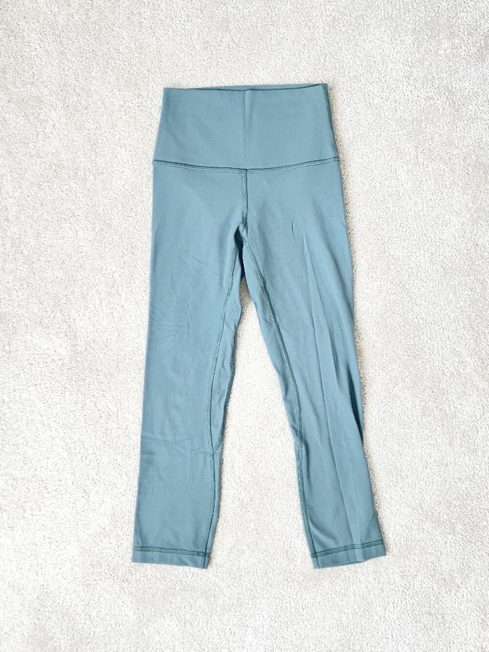 Lululemon Align Crop 21" Size 2 Aquatic Green High Rise Leggings Yoga Fitness